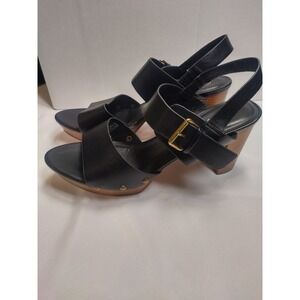 City Chic Izzy Platform Heel Sandals Black Studded Block Heel Womens 11 EU 42